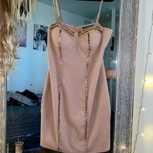 Tan Mini Dress ✨